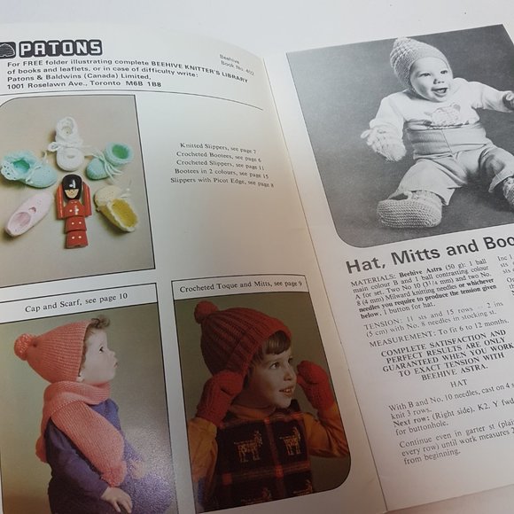 Set of 3 Vintage PATONS BEEHIVE Baby and Toddler Knitting Crochet Pattern Books - Picture 14 of 16